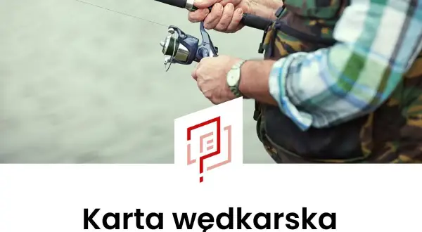 Ręce wędkarza trzymające wędkę i kołowrotek.